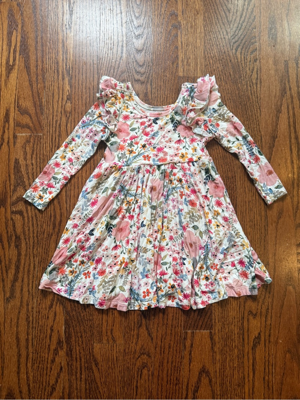 Little Sleepies Mauve Meadow Bamboo Twirl Dress 2T